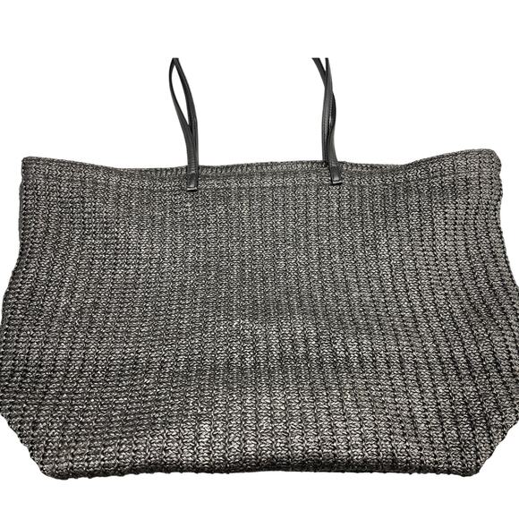 Vera Bradley Giraffe Print Black Straw Tote Bag Purse - Picture 2 of 16